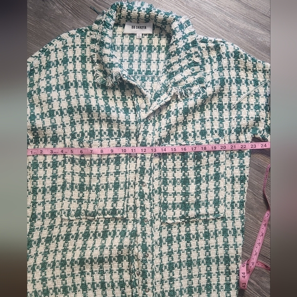BB Dakota Green and Cream Button Down Shirt - Picture 3 of 4